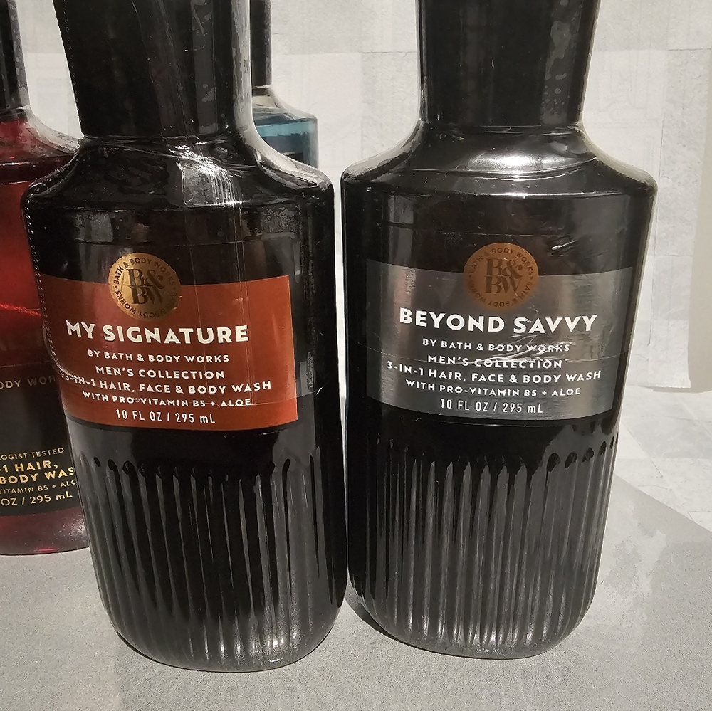 4Pc Bundle - Bath & Body Works Men's 3 in 1 Face Hair & Body Wash 10 oz Each - Picture 4 of 5